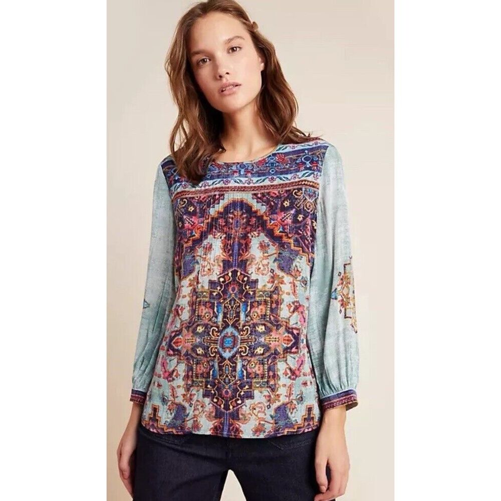 NWT Anthropologie Prudence Blouse by Vineet‎ Bahl Boho Blouse Sz M - $ 138